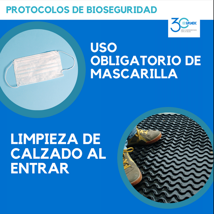Protocolos de Bioseguridad: Mascarilla y Pediluvio