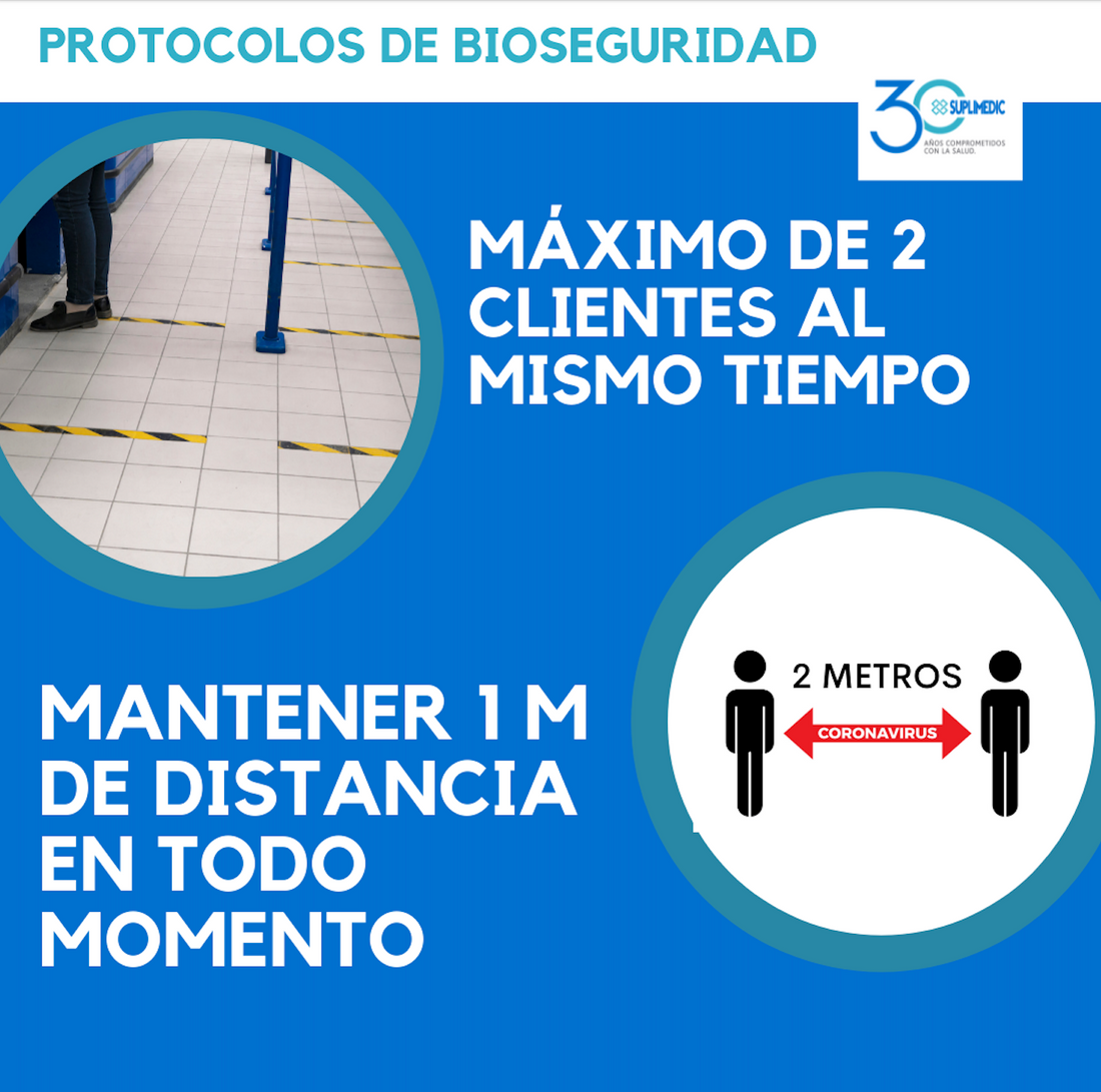 Protocolos de bioseguridad: Distanciamiento físico
