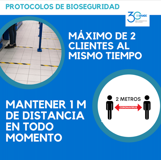 Protocolos de bioseguridad: Distanciamiento físico