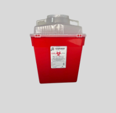 Contenedor de punzo cortante de 23 litros color rojo
