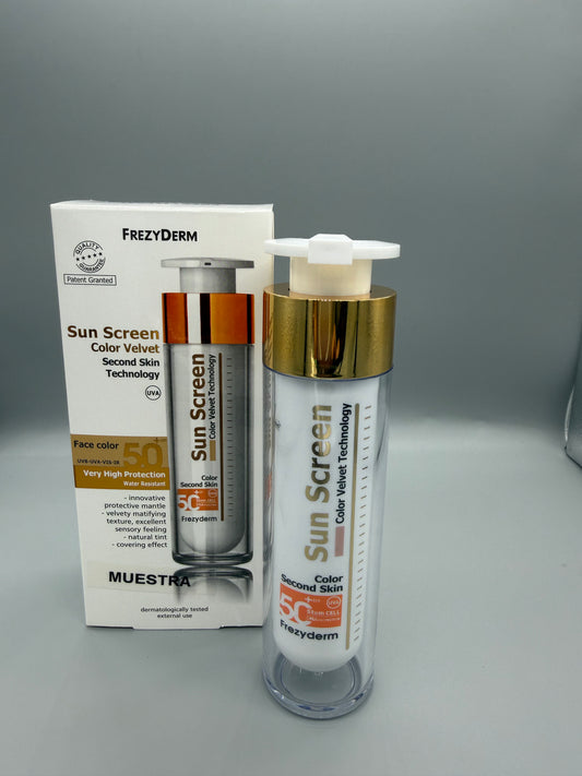 Frezyderm Bloqueador solar tipo velvet con color
