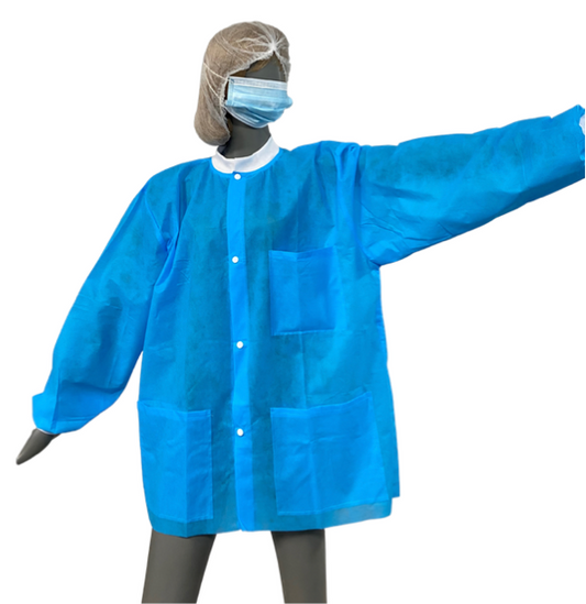 Bata Tipo Jacket desechables tamaño SMALL (S)