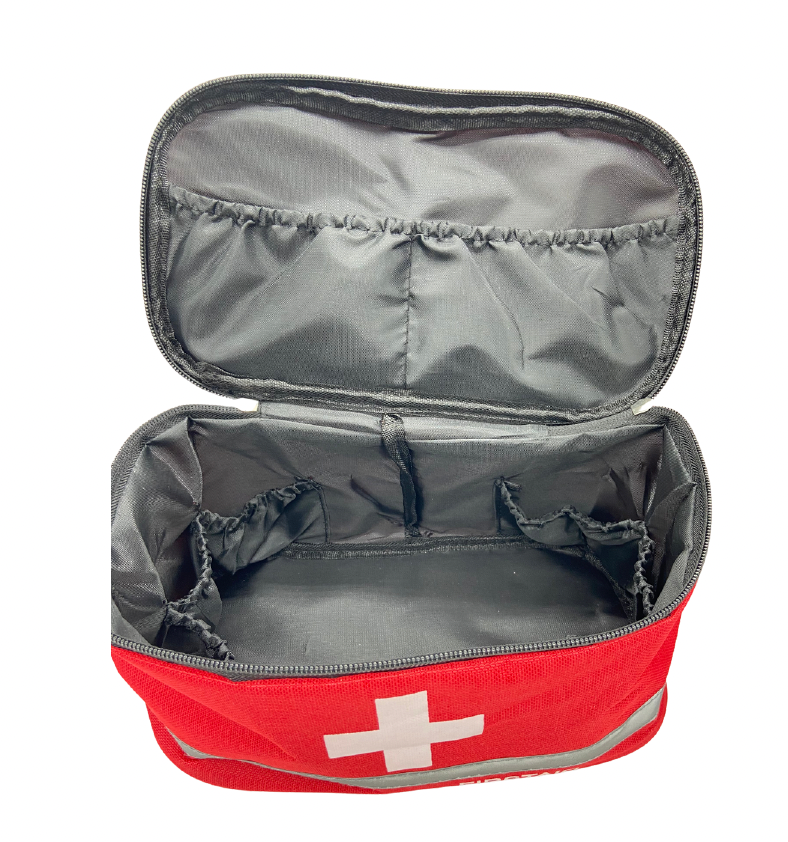 Bolsa roja vacía para Botiquines de primeros auxilios