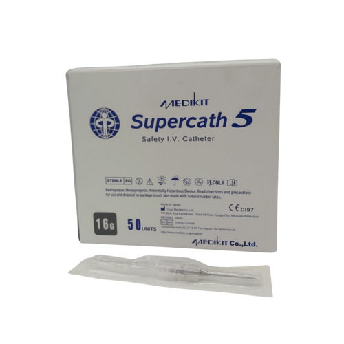 Catéter intravenoso de bioseguridad marca Supercath 16g x 1 1/4