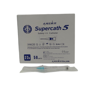 Catéter intravenoso de bioseguridad marca Supercath 22g x 1
