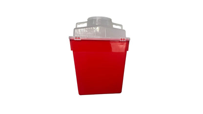 Contenedor de punzo cortante de 23 litros color rojo