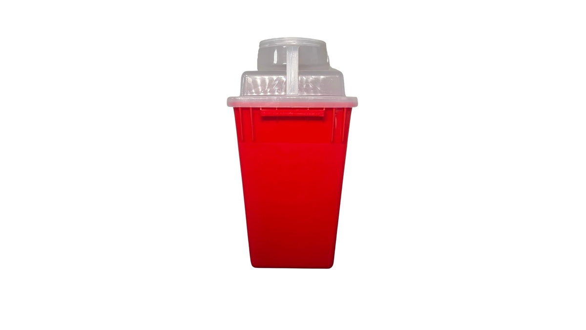 Contenedor de punzo cortante de 23 litros color rojo