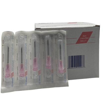 Agujas desechables 18G x 1" marca NIPRO