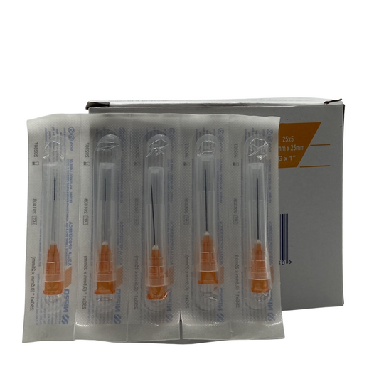 Agujas desechables 25G x 5/8"
