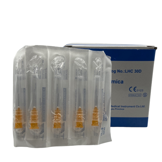 Agujas desechables 30G x  1/2"