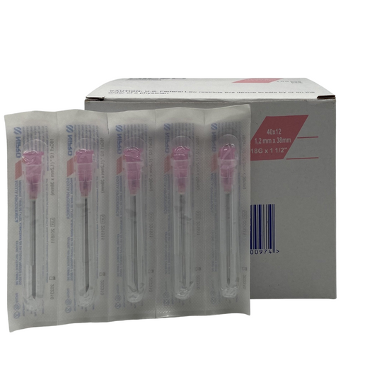 Agujas desechables 18G x 1 1/2" marca NIPRO