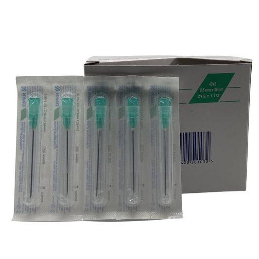 Agujas desechables 21G x 1 1/2"
