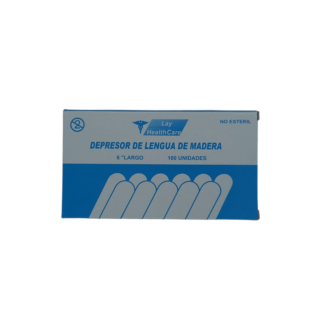Depresores de lengua de madera no esteriles
