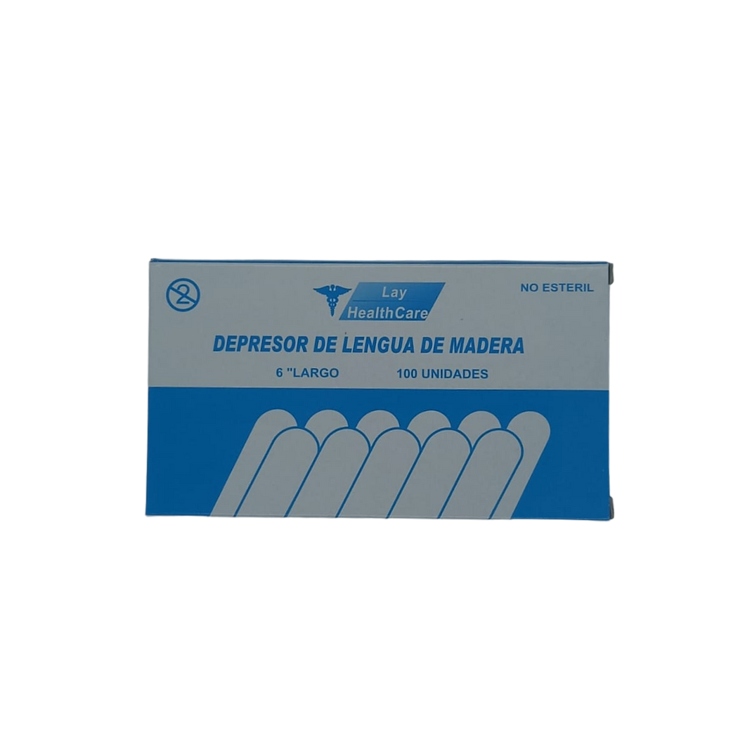 Depresores de lengua de madera no esteriles
