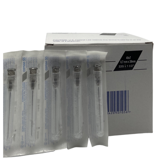 Agujas desechables 22G x 1 1/2"