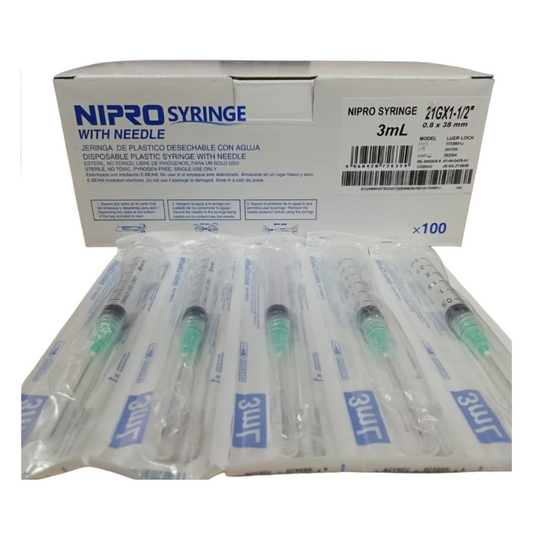 Jeringuilla de 3cc 21G x 1 1/2 Nipro