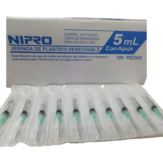 Jeringuilla de 5cc 21G x 1 1/2 Nipro