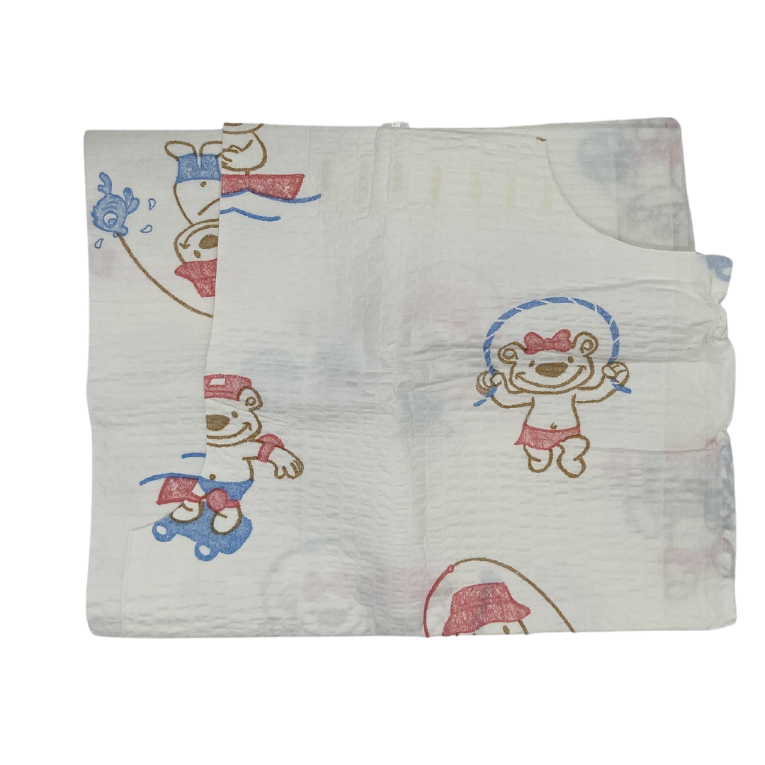 Bata pediátrica blanca de papel desechable con Ositos