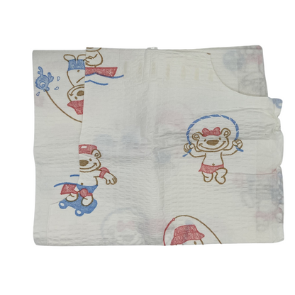 Bata pediátrica blanca de papel desechable con Ositos