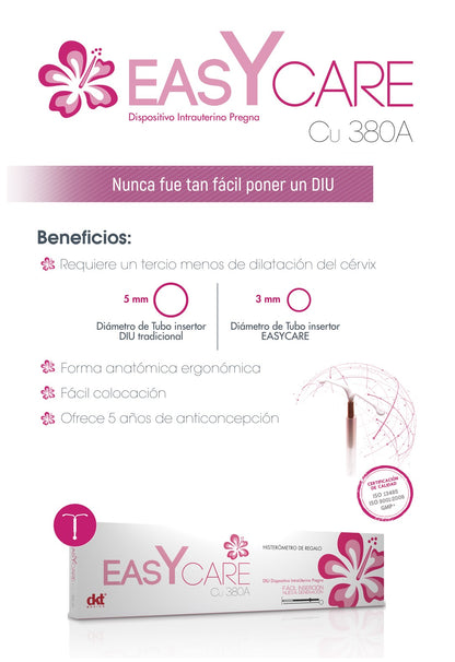 Dispositivo Intrauterino DIU modelo Easy Care marca PREGNA