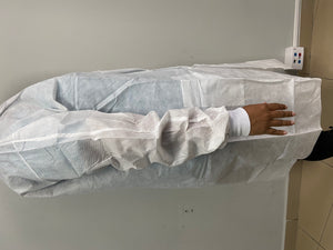 Batas de laboratorio larga blanca XL