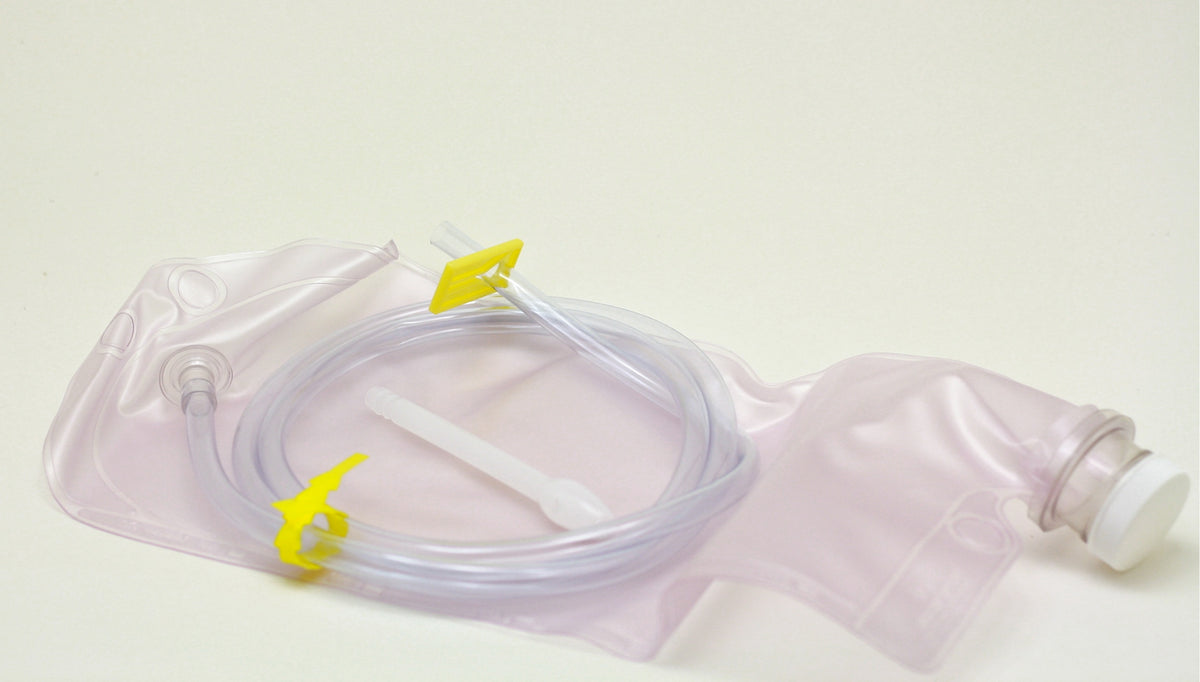 Kit de Enema Vacío: Bolsa para Enema Vacía con cánula flexible con balón de retención
