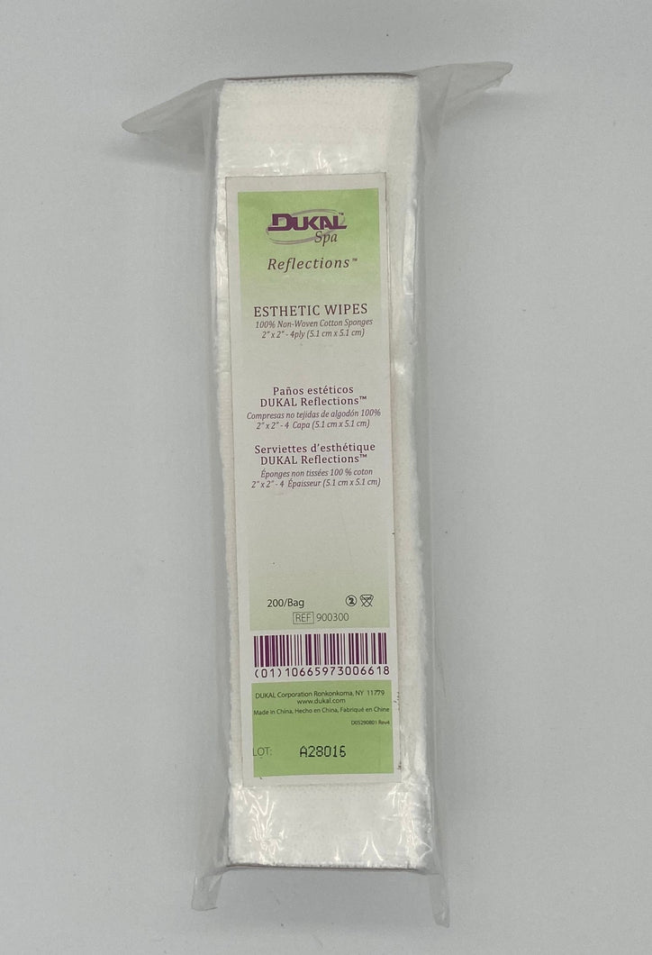 Paños estéticos marca Dukal 2x2 de 4 pliegues