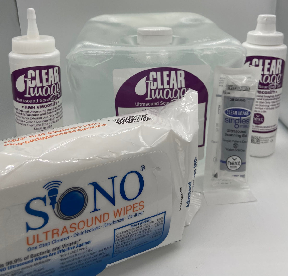Gel de Ultrasonido estéril Clear Image sobre de 20g